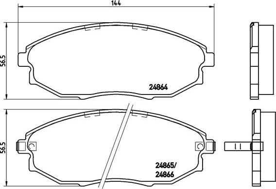 Brembo P 10 007 - Гальмівні колодки, дискові гальма autocars.com.ua