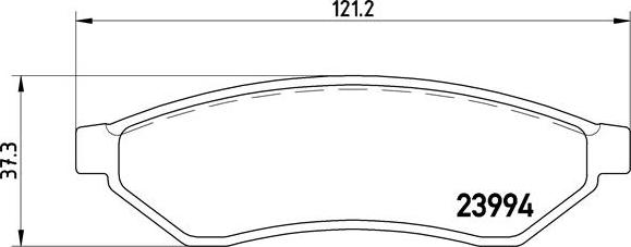 Brembo P 10 008 - Гальмівні колодки, дискові гальма autocars.com.ua