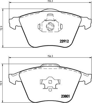 Brembo P 10 012 - Тормозные колодки, дисковые, комплект avtokuzovplus.com.ua