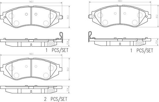 Brembo P 10 032 - Гальмівні колодки, дискові гальма autocars.com.ua