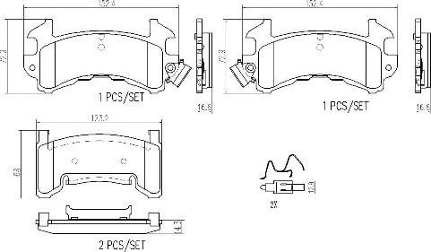 Brembo P10036N - Гальмівні колодки, дискові гальма autocars.com.ua