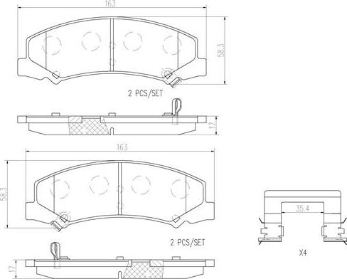 Brembo P10044N - Гальмівні колодки, дискові гальма autocars.com.ua