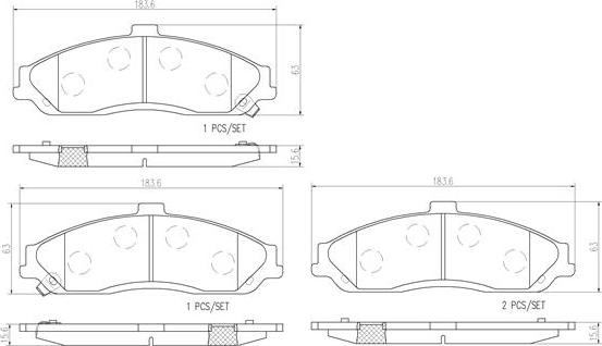 Brembo P10052N - Тормозные колодки, дисковые, комплект autodnr.net