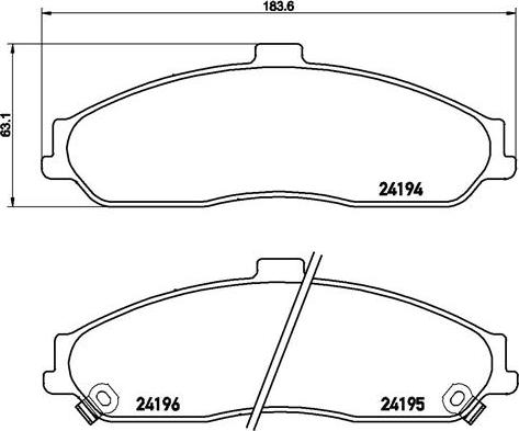 Akebono ASP731A - Гальмівні колодки, дискові гальма autocars.com.ua