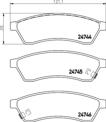 Brembo P10060N - Гальмівні колодки, дискові гальма autocars.com.ua