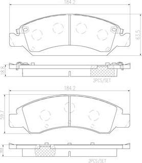 Brembo P10065N - Гальмівні колодки, дискові гальма autocars.com.ua