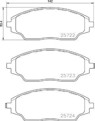 Brembo P 10 070 - Тормозные колодки, дисковые, комплект avtokuzovplus.com.ua