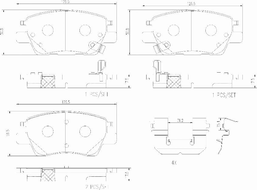 Brembo P10073N - Гальмівні колодки, дискові гальма autocars.com.ua