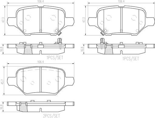 Brembo P10079N - Гальмівні колодки, дискові гальма autocars.com.ua