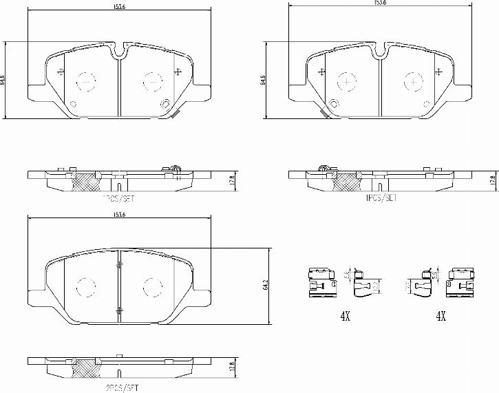 Brembo P10099N - Гальмівні колодки, дискові гальма autocars.com.ua