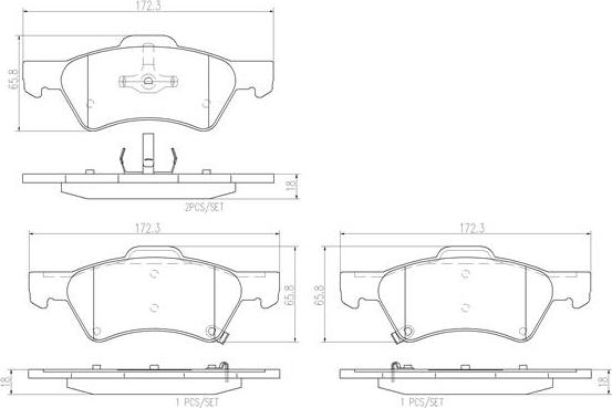 Brembo P11015N - Гальмівні колодки, дискові гальма autocars.com.ua