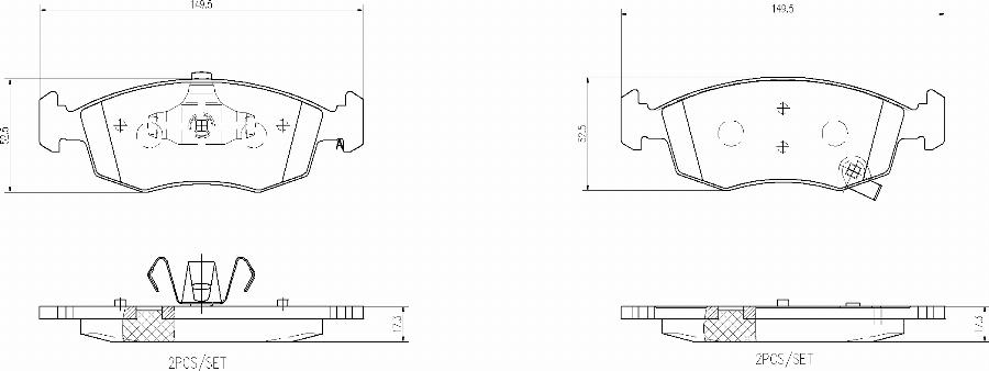 Brembo P 11 031 - Гальмівні колодки, дискові гальма autocars.com.ua