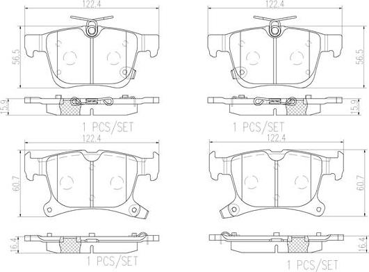 Brembo P11043N - Гальмівні колодки, дискові гальма autocars.com.ua