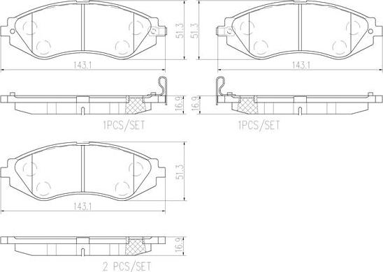 Brembo P15002N - Гальмівні колодки, дискові гальма autocars.com.ua