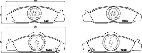 Brembo P 15 008 - Гальмівні колодки, дискові гальма autocars.com.ua