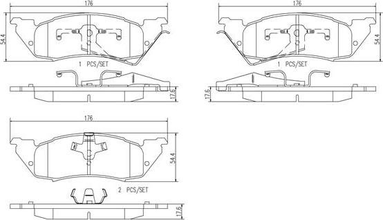 Brembo P18021N - Гальмівні колодки, дискові гальма autocars.com.ua
