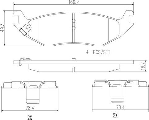 Brembo P18022N - Гальмівні колодки, дискові гальма autocars.com.ua