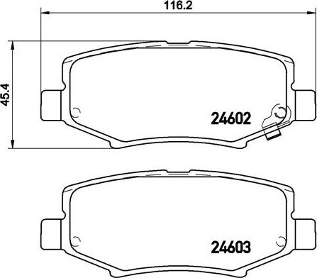 Brembo P 18 024 - Тормозные колодки, дисковые, комплект avtokuzovplus.com.ua