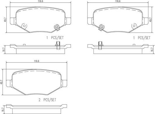 Brembo P18028N - Гальмівні колодки, дискові гальма autocars.com.ua