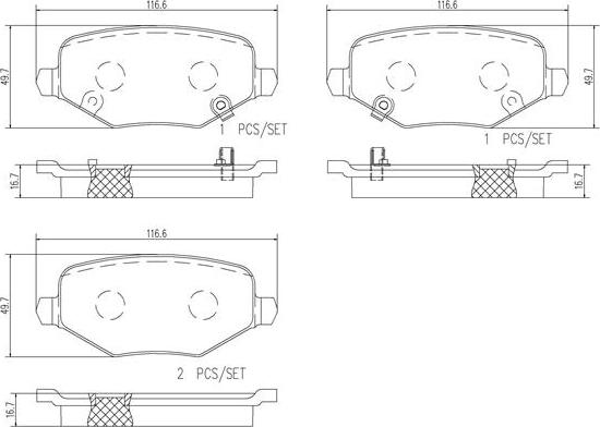 Brembo P18029N - Гальмівні колодки, дискові гальма autocars.com.ua