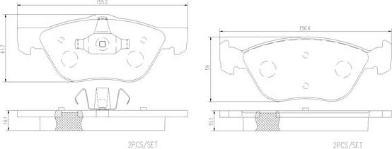 Brembo P 18 040 - Гальмівні колодки, дискові гальма autocars.com.ua