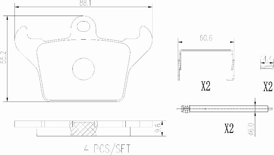Brembo P 18 045 - Гальмівні колодки, дискові гальма autocars.com.ua