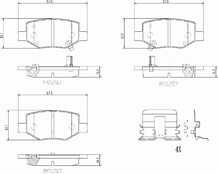 Brembo P 19 002 - Гальмівні колодки, дискові гальма autocars.com.ua