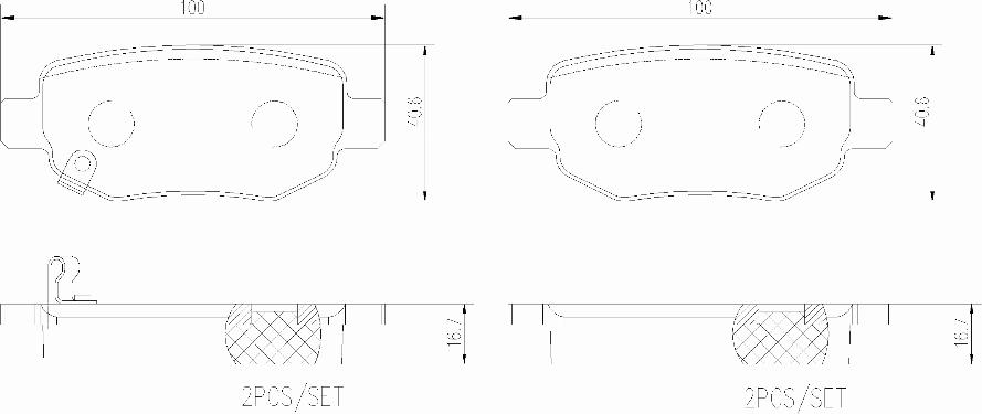 Brembo P 20 001 - Гальмівні колодки, дискові гальма autocars.com.ua