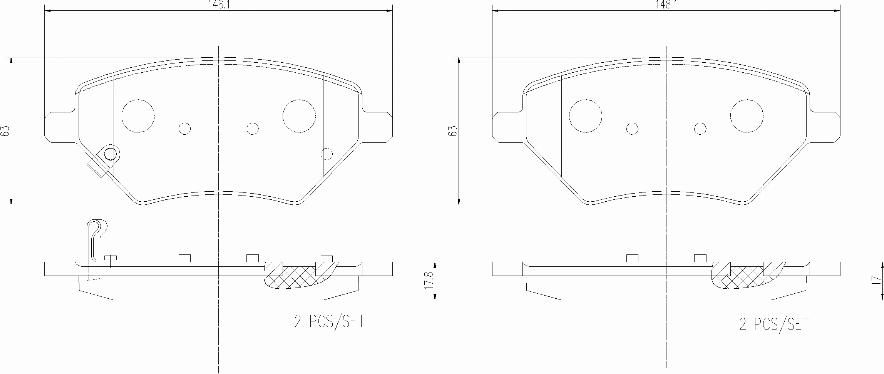 Brembo P 20 002 - Тормозные колодки, дисковые, комплект autodnr.net