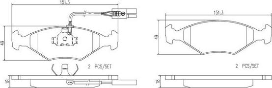 Brembo P23039N - Гальмівні колодки, дискові гальма autocars.com.ua