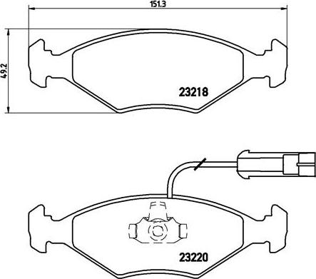 Brembo P 23 056 - Тормозные колодки, дисковые, комплект autodnr.net