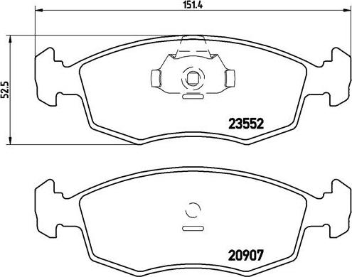 Brembo P 23 079 - Тормозные колодки, дисковые, комплект avtokuzovplus.com.ua