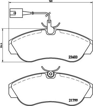 Brembo P 23 084 - Тормозные колодки, дисковые, комплект avtokuzovplus.com.ua