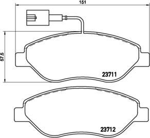 Brembo P 23 086 - Гальмівні колодки, дискові гальма autocars.com.ua