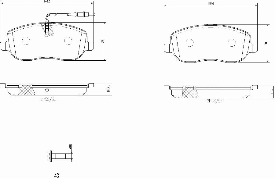 Brembo P23090N - Тормозные колодки, дисковые, комплект autodnr.net