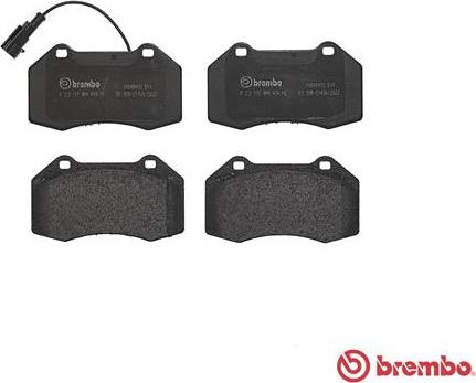 Brembo P 23 117 - Гальмівні колодки, дискові гальма autocars.com.ua