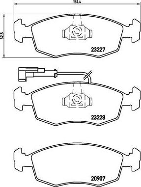 Brembo P 23 121 - Гальмівні колодки, дискові гальма autocars.com.ua