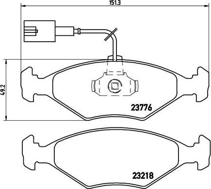 Brembo P 23 122 - Тормозные колодки, дисковые, комплект autodnr.net