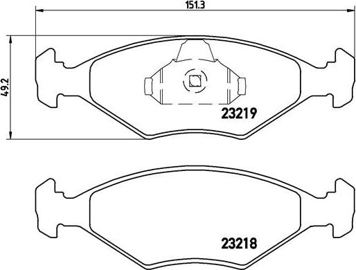 Brembo P 23 124 - Тормозные колодки, дисковые, комплект avtokuzovplus.com.ua