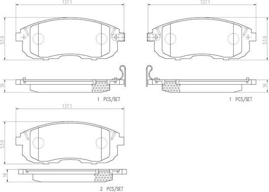 Brembo P23126N - Тормозные колодки, дисковые, комплект avtokuzovplus.com.ua