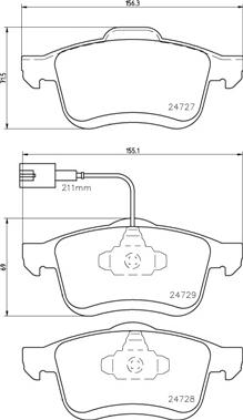 Brembo P 23 130 - Тормозные колодки, дисковые, комплект avtokuzovplus.com.ua