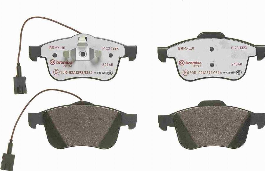 Brembo P 23 132X - Гальмівні колодки, дискові гальма autocars.com.ua