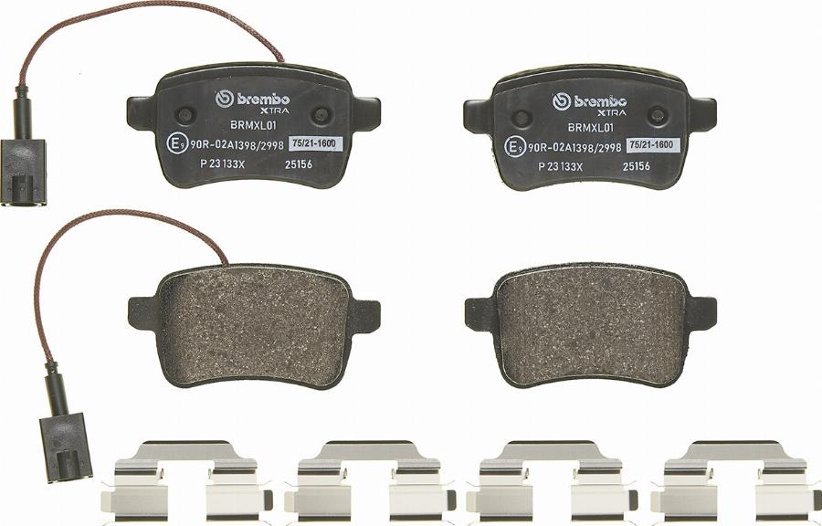 Brembo P 23 133X - Гальмівні колодки, дискові гальма autocars.com.ua