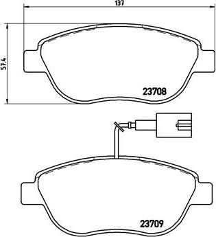 Brembo P 23 137X - Гальмівні колодки, дискові гальма autocars.com.ua