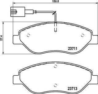 Brembo P 23 145 - Гальмівні колодки, дискові гальма autocars.com.ua