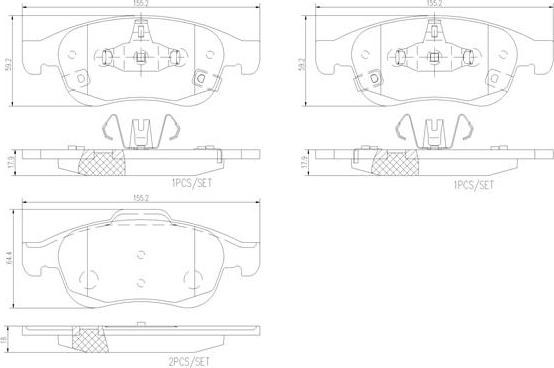 Brembo P23165N - Тормозные колодки, дисковые, комплект autodnr.net