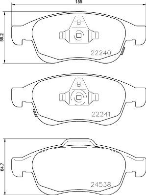 Brembo P 23 165 - Гальмівні колодки, дискові гальма autocars.com.ua