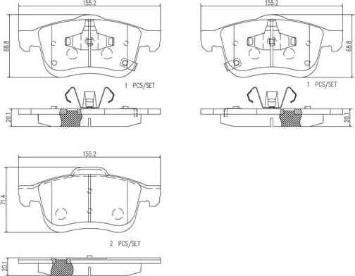 Brembo P23167N - Гальмівні колодки, дискові гальма autocars.com.ua