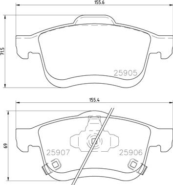 Brembo P 23 167 - Гальмівні колодки, дискові гальма autocars.com.ua