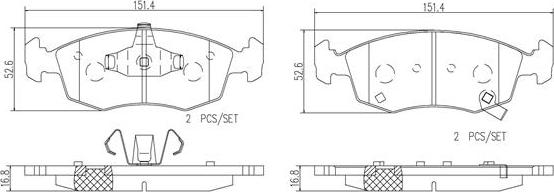 Brembo P23168N - Тормозные колодки, дисковые, комплект avtokuzovplus.com.ua